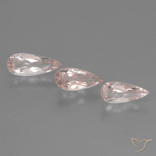 1.61ctw Natural Rosado muy claro Morganita, En forma de pera, VVS-VS