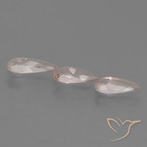 Gemas de Morganita Rosado muy claro natural de 1.61 ct, En forma de pera, VVS-VS
