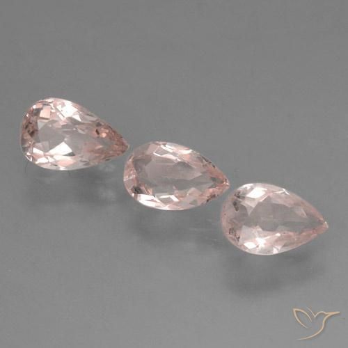 1.32ctw Natural Rosado medio morganita, En forma de pera, VVS-VS