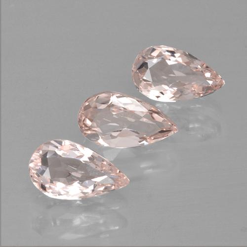 Gemas de Morganita Rosado flamingo natural de 1.59 ct, En forma de pera, VVS-VS