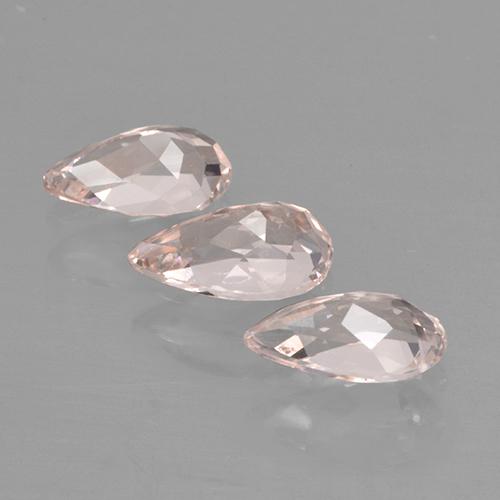 Gemas de Morganita Rosado flamingo natural de 1.59 ct, En forma de pera, VVS-VS