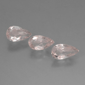 Gemas de Morganita Rosado claro natural de 0.99 ct, En forma de pera, VVS