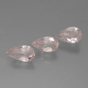 Gemas de Morganita Rosado claro natural de 0.99 ct, En forma de pera, VVS