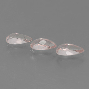 Gemas de Morganita Rosado claro natural de 0.99 ct, En forma de pera, VVS