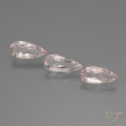 1.24ctw Natural Rosado claro medio Morganita, En forma de pera, VVS-VS