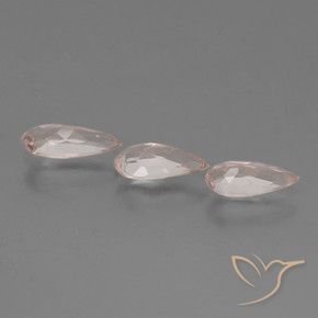 Gemas de Morganita Tono rosado coral natural de 1.11 ct, En forma de pera, VVS-VS