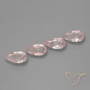 Gemas de Morganita Rosado medio natural de 1.95 ct, En forma de pera, VVS-VS