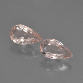 Gemas de morganita rosa natural de 0,80 ct, en forma de pera, VVS-VS
