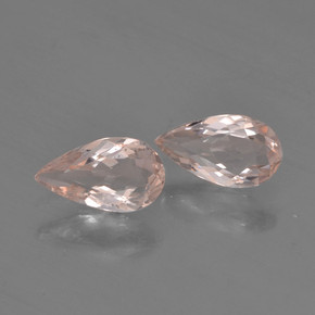 Gemas de morganita rosa natural de 0,80 ct, en forma de pera, VVS-VS