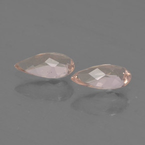 Gemas de morganita rosa natural de 0,80 ct, en forma de pera, VVS-VS