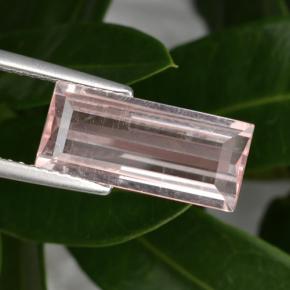 Morganita rosa natural de 3,31 ct, baguette, VS