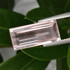 Morganita rosa natural de 3,31 ct, baguette, VS