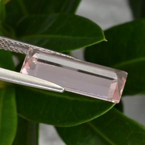 Morganita rosa natural de 3,31 ct, baguette, VS