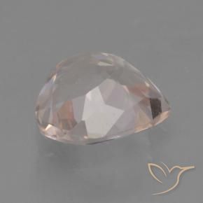 Morganita Rosado claro medio natural de 0.56 ct, En forma de pera, VVS-VS