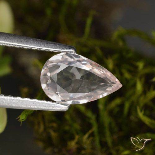 0.68ct Natural Rosado claro Morganita, En forma de pera, VVS