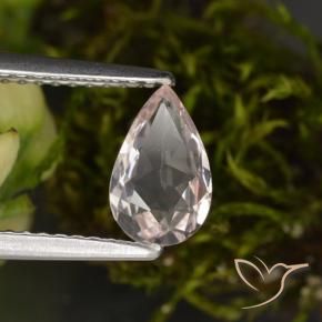 Morganita Rosado claro natural de 0.68 ct, En forma de pera, VVS