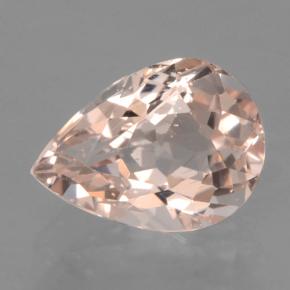 Morganita rosa natural de 0,84 ct, en forma de pera, VVS-VS