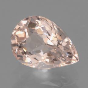 Morganita rosa natural de 0,84 ct, en forma de pera, VVS-VS