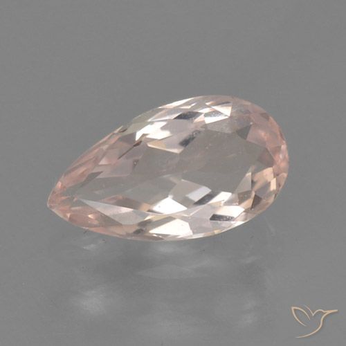 0.53ct Natural Rosado medio Morganita, En forma de pera, VVS