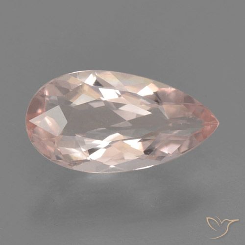 0.53ct Natural Rosado flamingo Morganita, En forma de pera, VVS