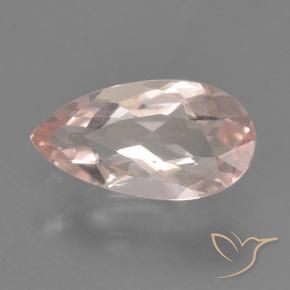 Morganita Rosado flamingo natural de 0.53 ct, En forma de pera, VVS