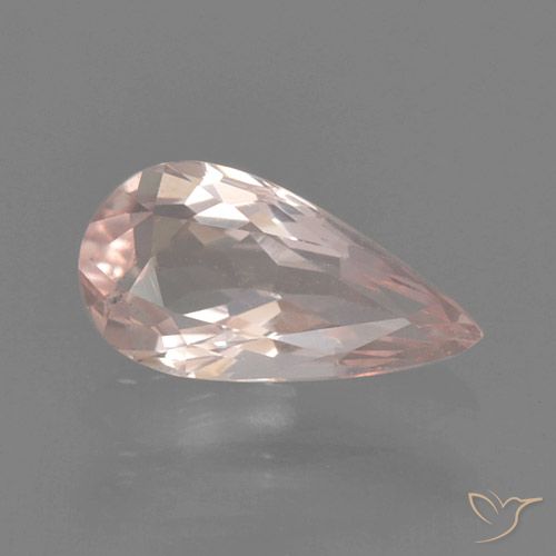 0.50ct Natural Rosado flamingo Morganita, En forma de pera, VVS-VS