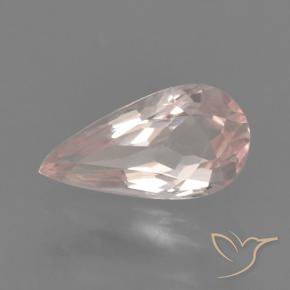 Morganita Rosado flamingo natural de 0.50 ct, En forma de pera, VVS-VS