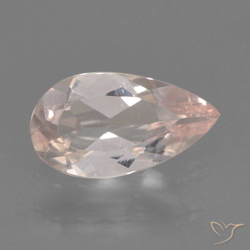 0.50ct Natural Rosado medio Morganita, En forma de pera, VVS-VS, Photo A