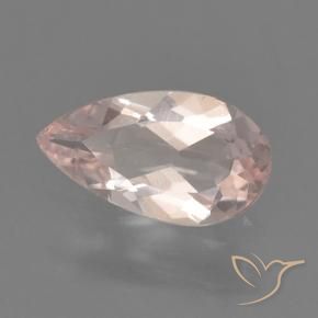 Morganita Rosado medio natural de 0.50 ct, En forma de pera, VVS-VS