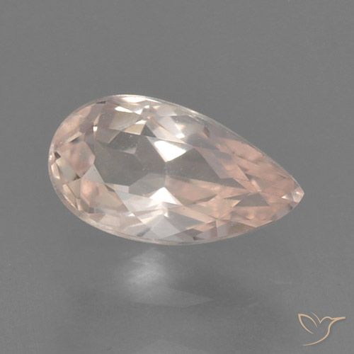 0.49ct Natural Rosado medio Morganita, En forma de pera, VVS