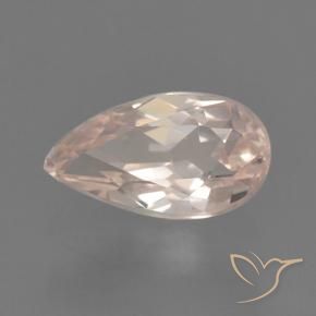 Morganita Rosado medio natural de 0.49 ct, En forma de pera, VVS