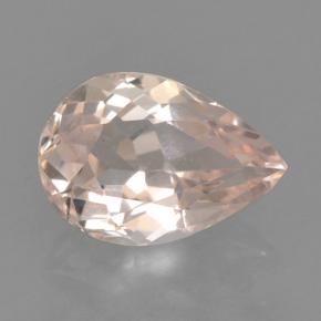 Morganita rosa natural de 0,64 ct, en forma de pera, VVS