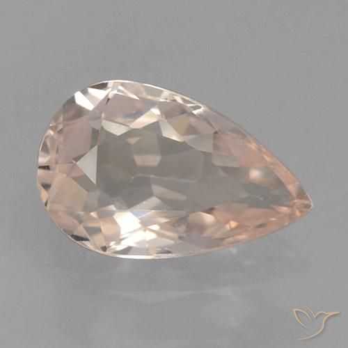 0.58ct Natural Rosado muy claro Morganita, En forma de pera, VVS