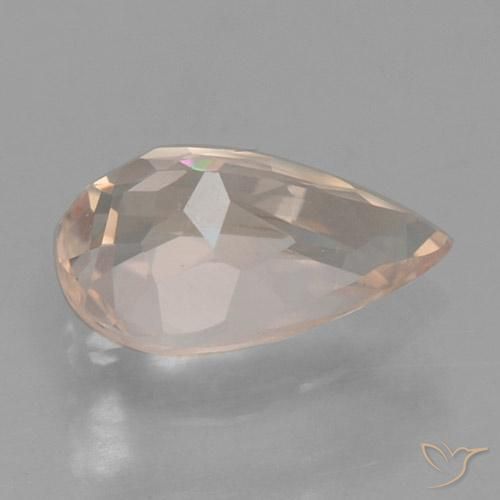 Morganita Rosado muy claro natural de 0.58 ct, En forma de pera, VVS