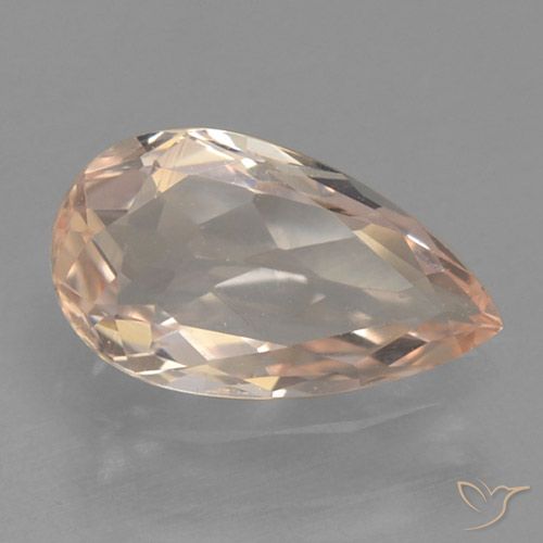 0.62ct Natural Rosado muy claro Morganita, En forma de pera, VVS-VS