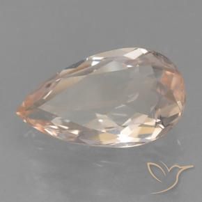 Morganita Rosado muy claro natural de 0.62 ct, En forma de pera, VVS-VS