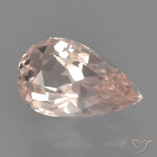 0.54ct Natural Rosado medio Morganita, En forma de pera, VVS