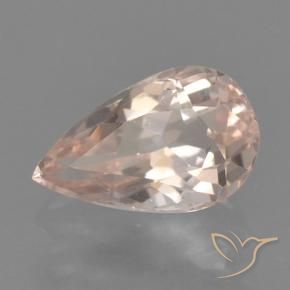 Morganita Rosado medio natural de 0.54 ct, En forma de pera, VVS