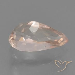 Morganita Rosado medio natural de 0.54 ct, En forma de pera, VVS