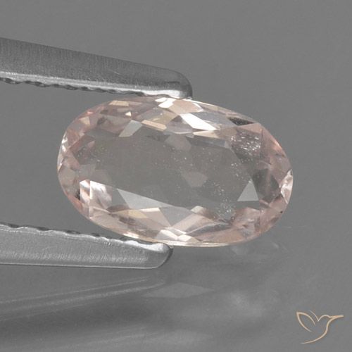 0.52ct Natural Rosado flamingo morganita, Ovalada, VS