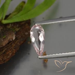 Morganita Rosado claro natural de 0.44 ct, En forma de pera, VVS-VS
