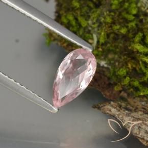 Morganita rosa natural de 0,66 ct, en forma de pera, VS