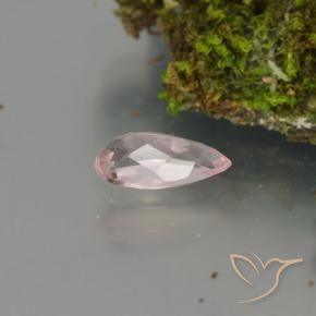 Morganita rosa natural de 0,66 ct, en forma de pera, VS