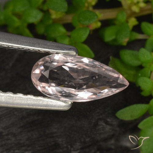 0.47ct Natural Rosado medio Morganita, En forma de pera, VS