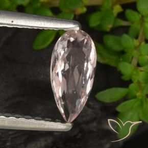 Morganita Rosado medio natural de 0.47 ct, En forma de pera, VS