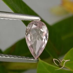 Morganita Rosado flamingo natural de 0.55 ct, En forma de pera, VVS-VS