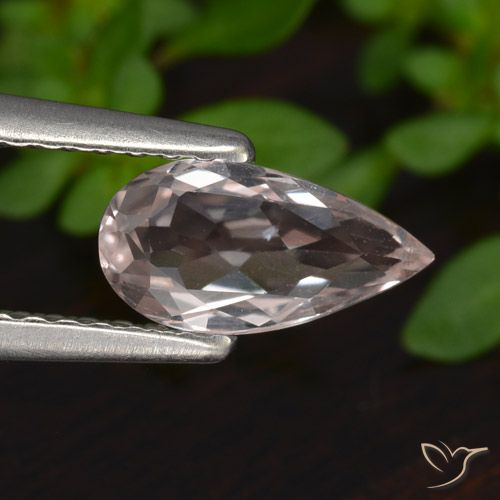0.74ct Natural Tono rosado coral Morganita, En forma de pera, VVS-VS
