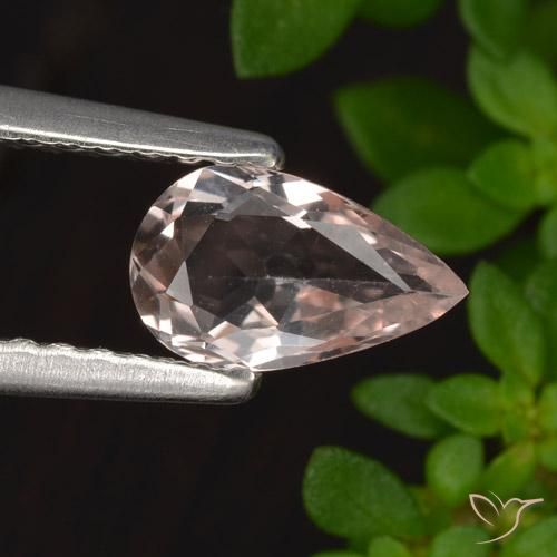 0.48ct Natural Rosado medio Morganita, En forma de pera, VVS