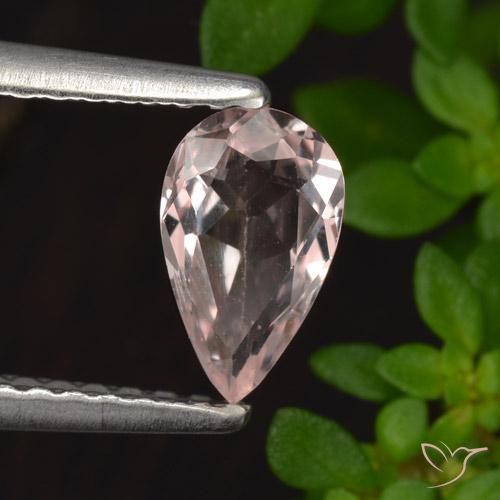 Morganita Rosado medio natural de 0.48 ct, En forma de pera, VVS