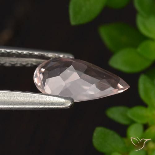 Morganita Rosado medio natural de 0.48 ct, En forma de pera, VVS